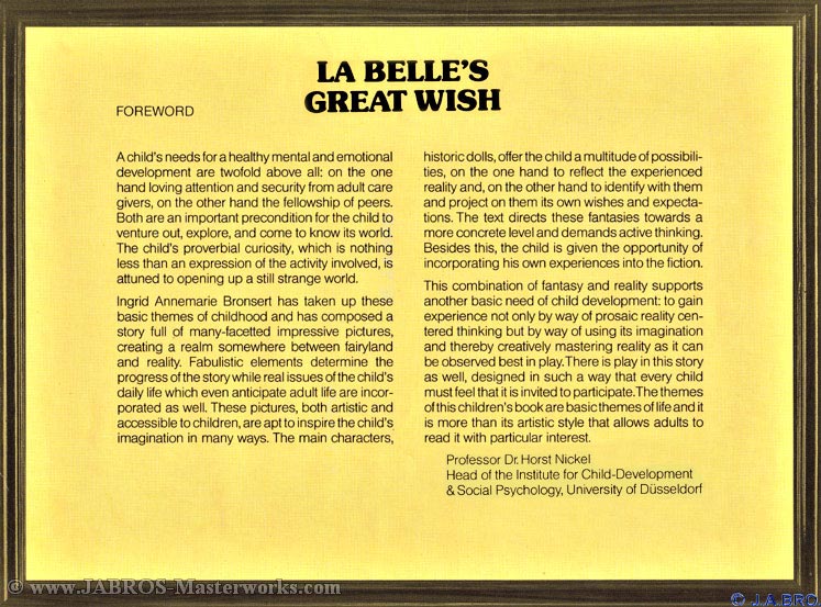 La Belle's Great Wish Foreword