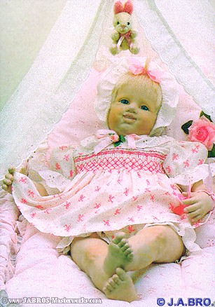 J.A.BRO'S ARTIST DOLL, TYPE 6, ©1988, TWIN BABY-GIRL