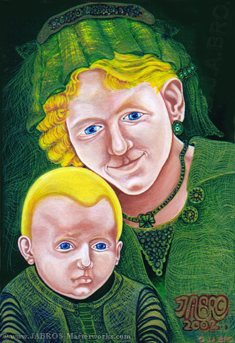 Lolek with his mother