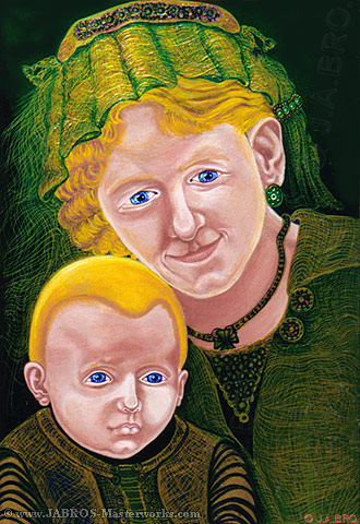 Lolek with his mother