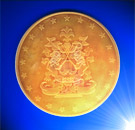 The Golden Euromedal - J.A.BRO. received in 1981 the Euromedal in Gold for excellence and for uniting countries with help of art and culture. Honored by this award especially was the J.A.BRO. masterwork "Allegory Of Life".